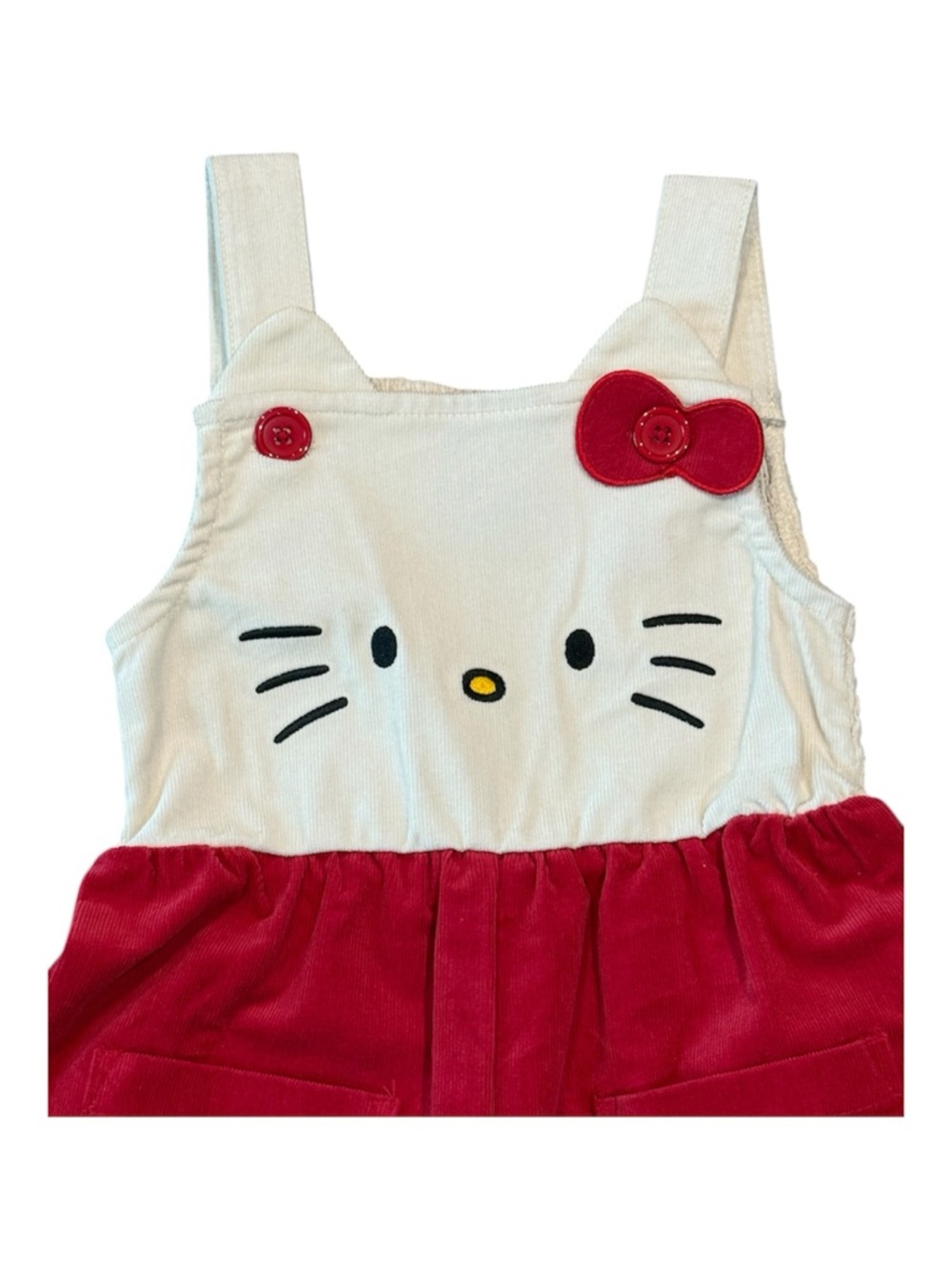 Hello Kitty Red Corduroy Overalls - Picture 2 of 7